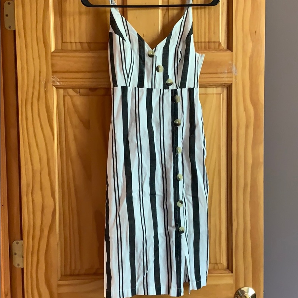 Striped long summer dress